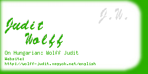 judit wolff business card